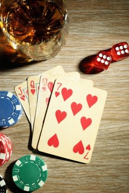 Live casino table overview with dealer and cards